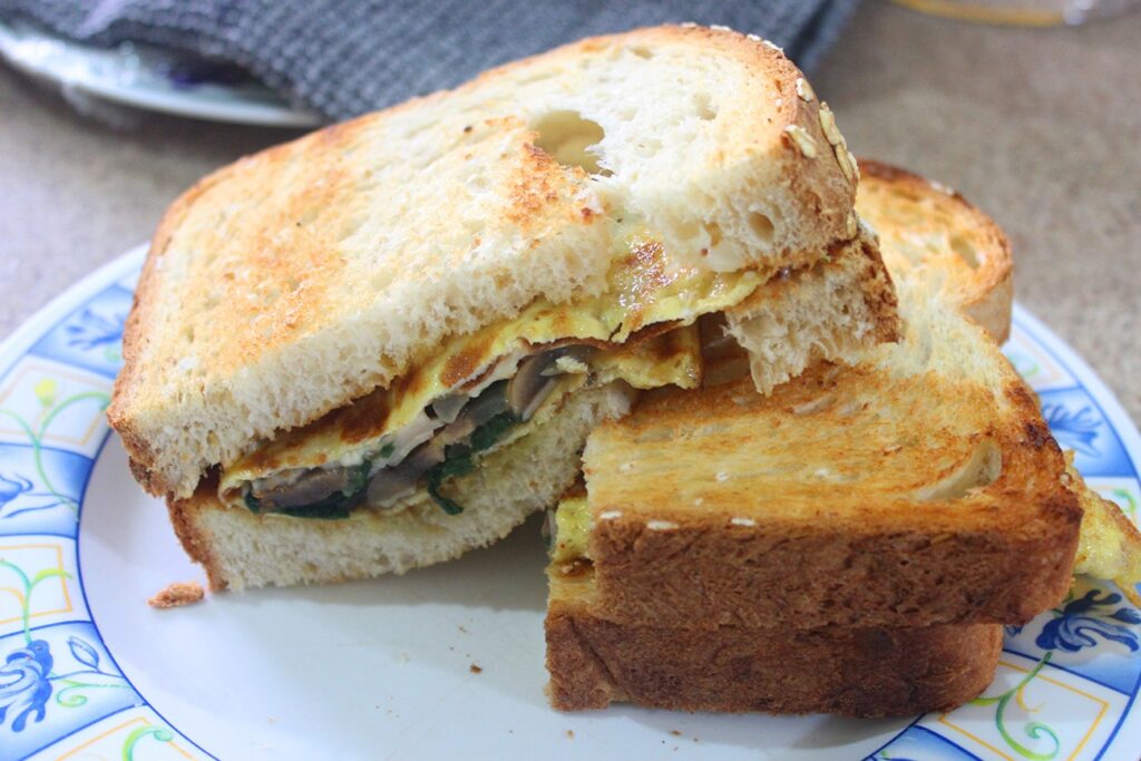 Sandwich de omelette receta