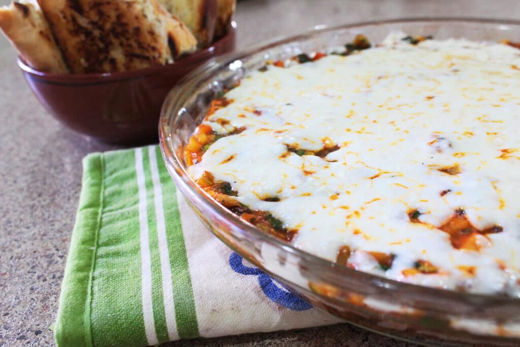 Lasaña vegetariana de berenjena con relleno de verduras
