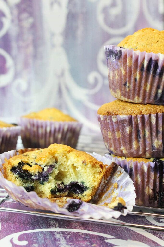 Muffins de blueberries caseros