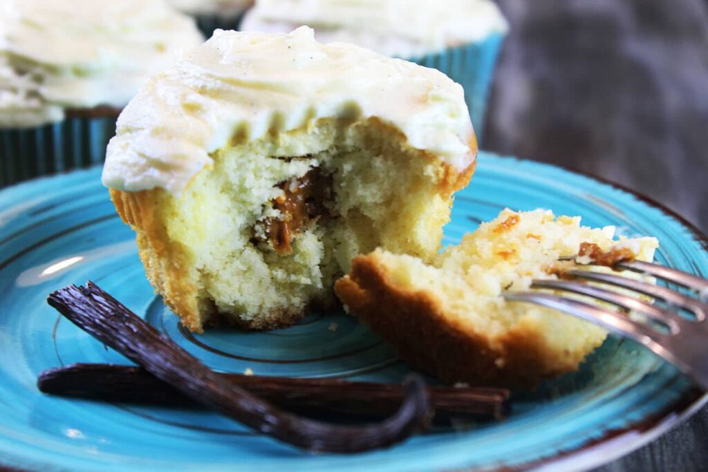 Cupcakes de doble vainilla