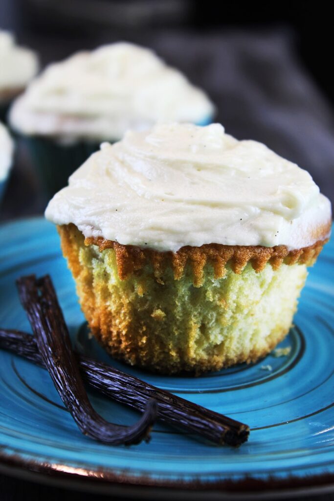 Cupcakes de doble vainilla
