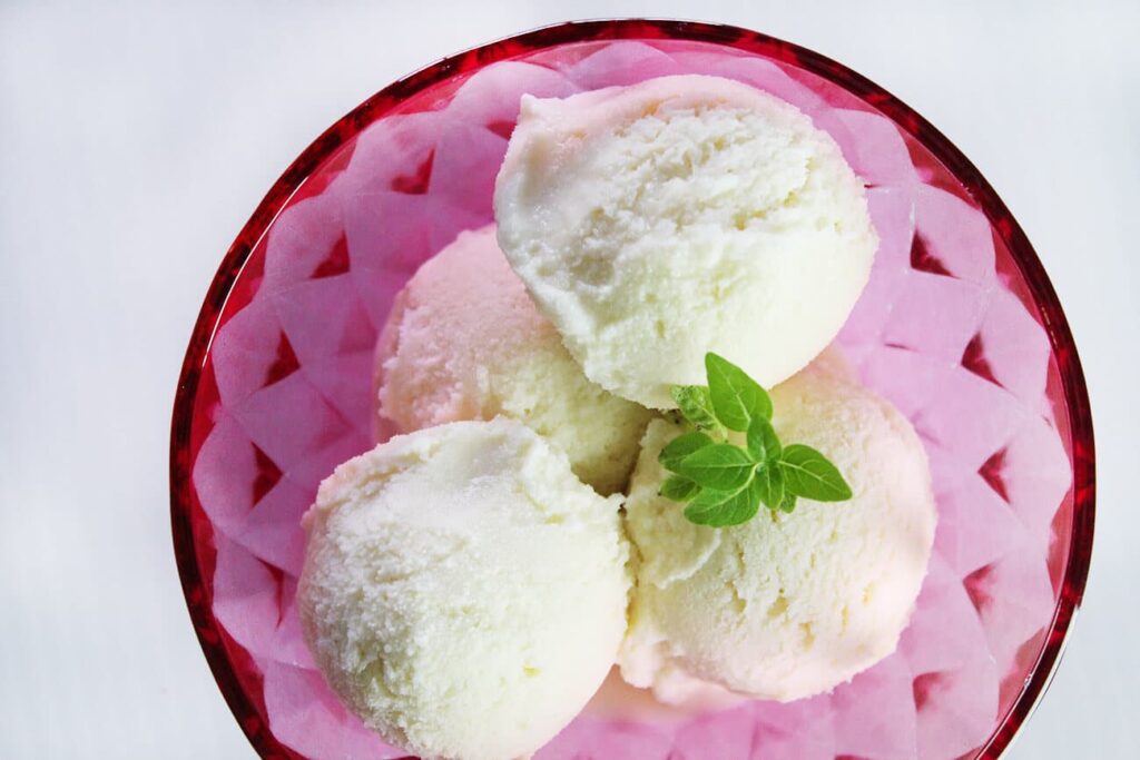 Helado de albahaca receta