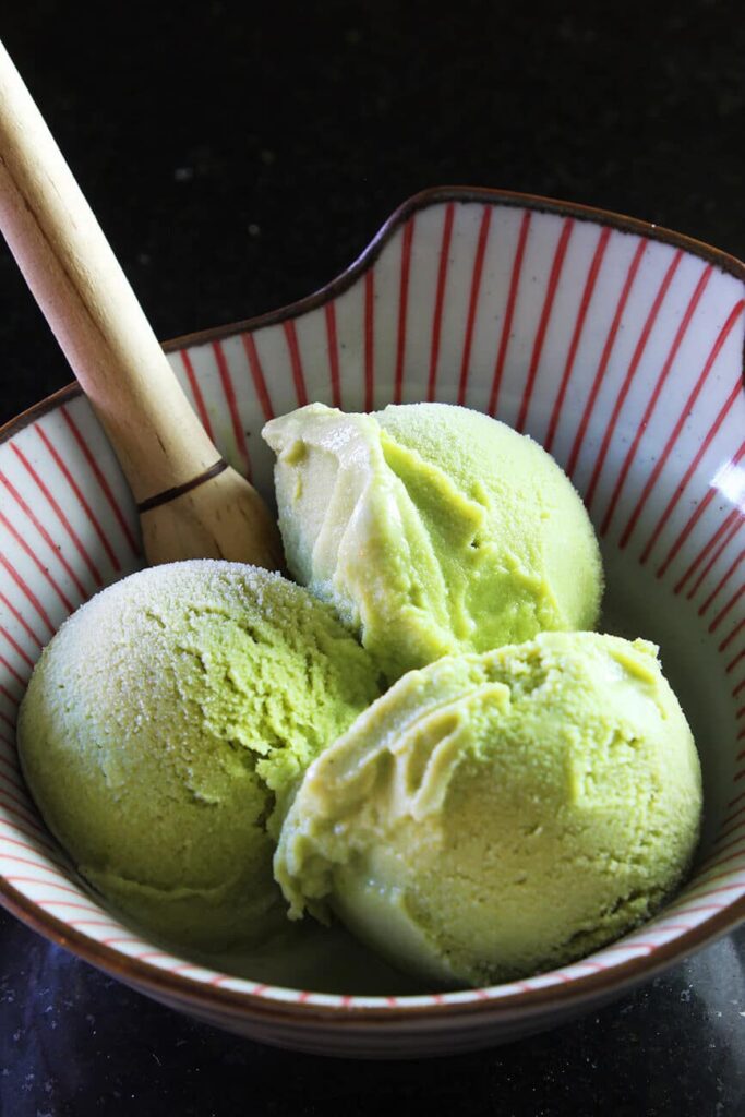 Helado de matcha en casa