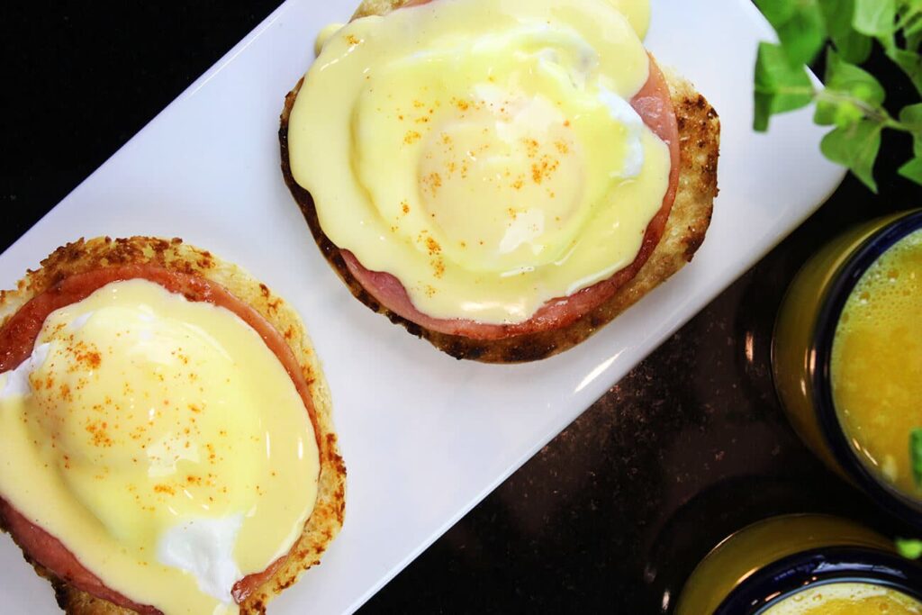 Eggs benedict from scratch