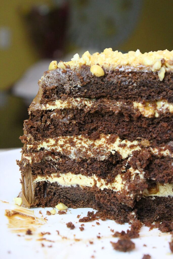 Snickers cake recipe