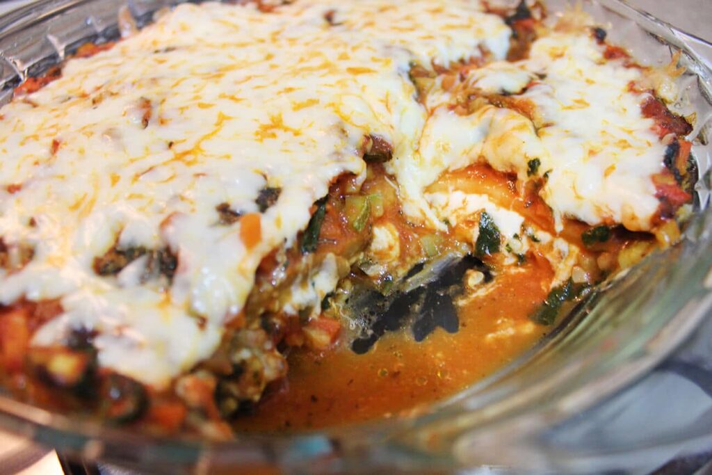 Eggplant pasta vegetarian lasagna recipe