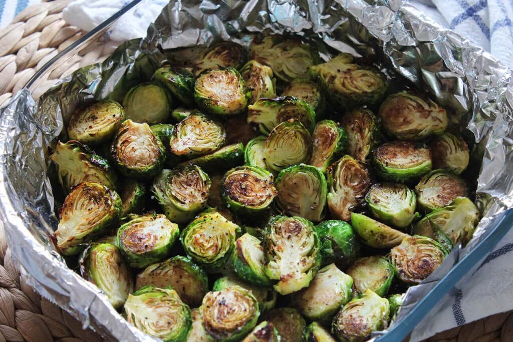 Coles de bruselas al horno crujientes y jugosas