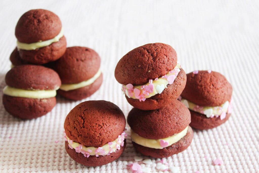 Receta de Whoopie pies de terciopelo