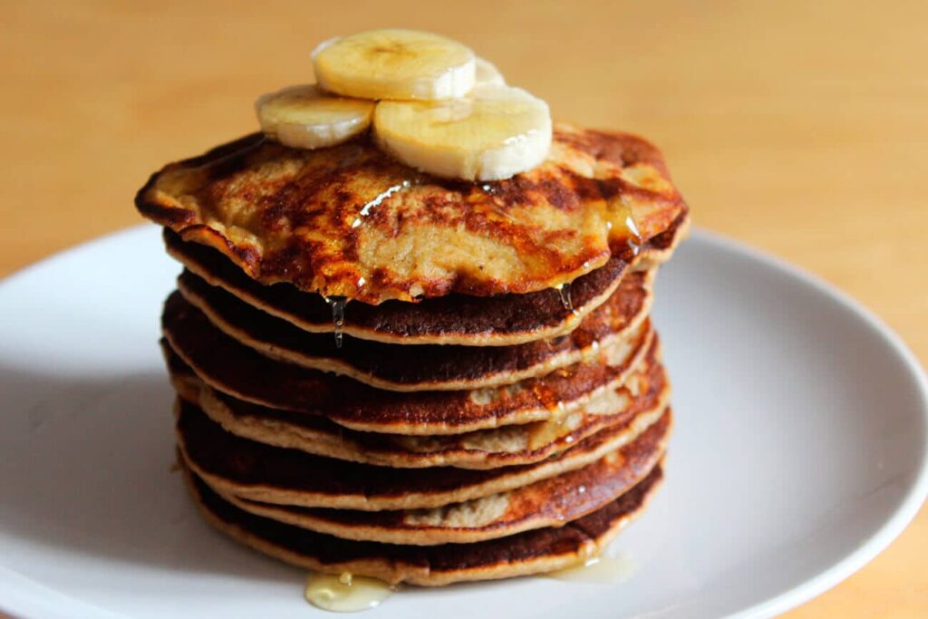 Gluten free healthy banana pancakes