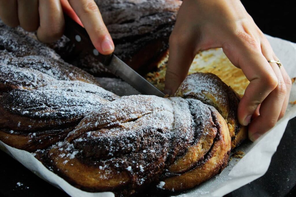 Trenza de nutella fácil de hacer