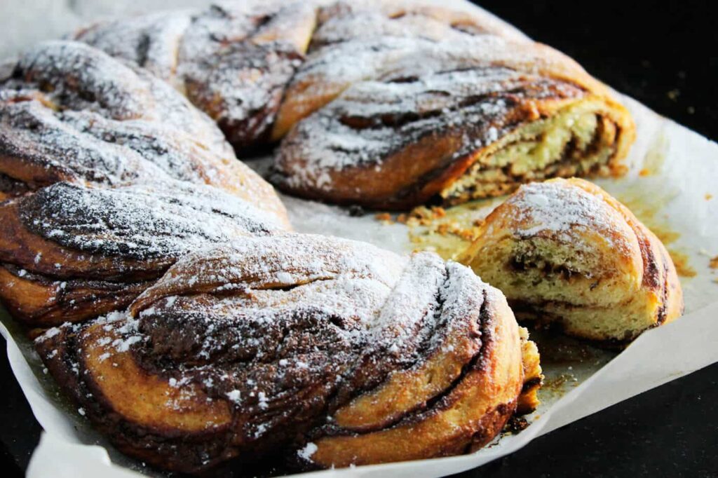 Trenza de nutella casera