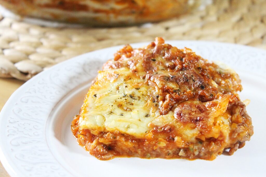 lasaña clásica de carne al horno