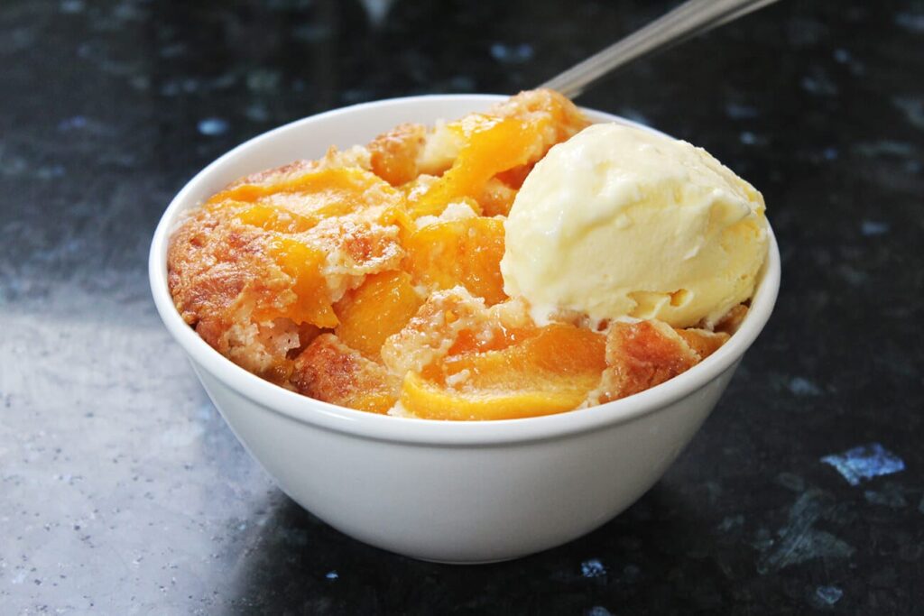 Peach cobbler side