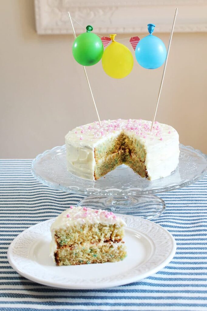 Pastel de confeti receta