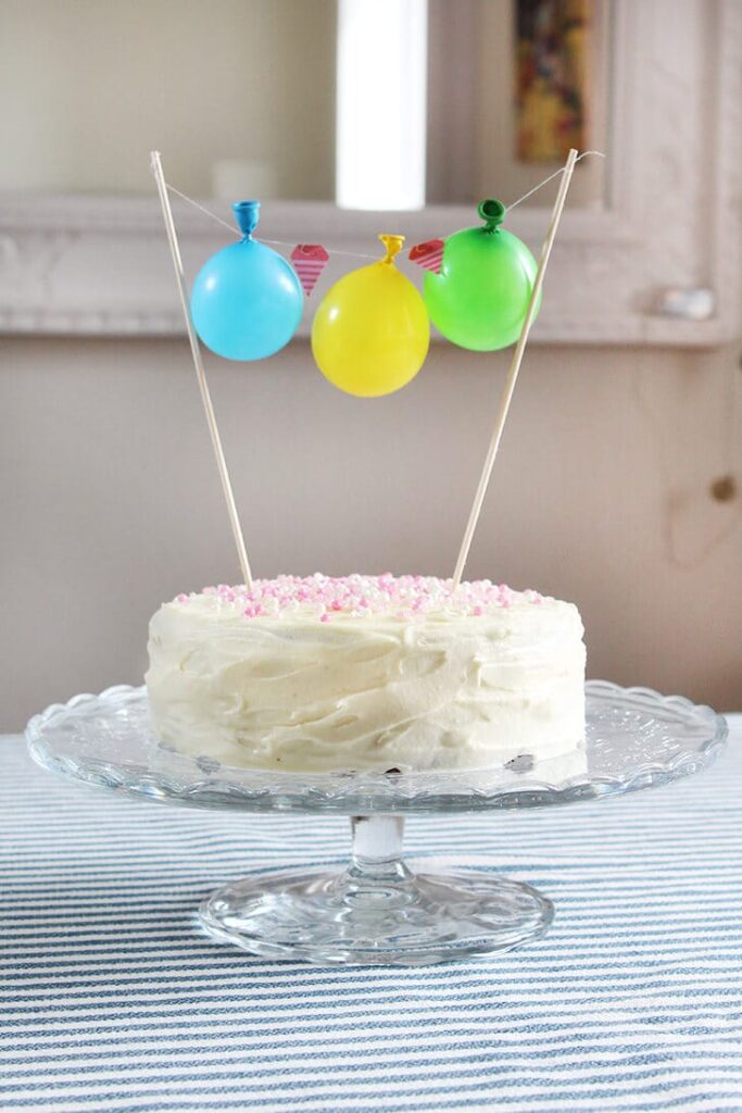 decoración mini guirnalda pastel confeti