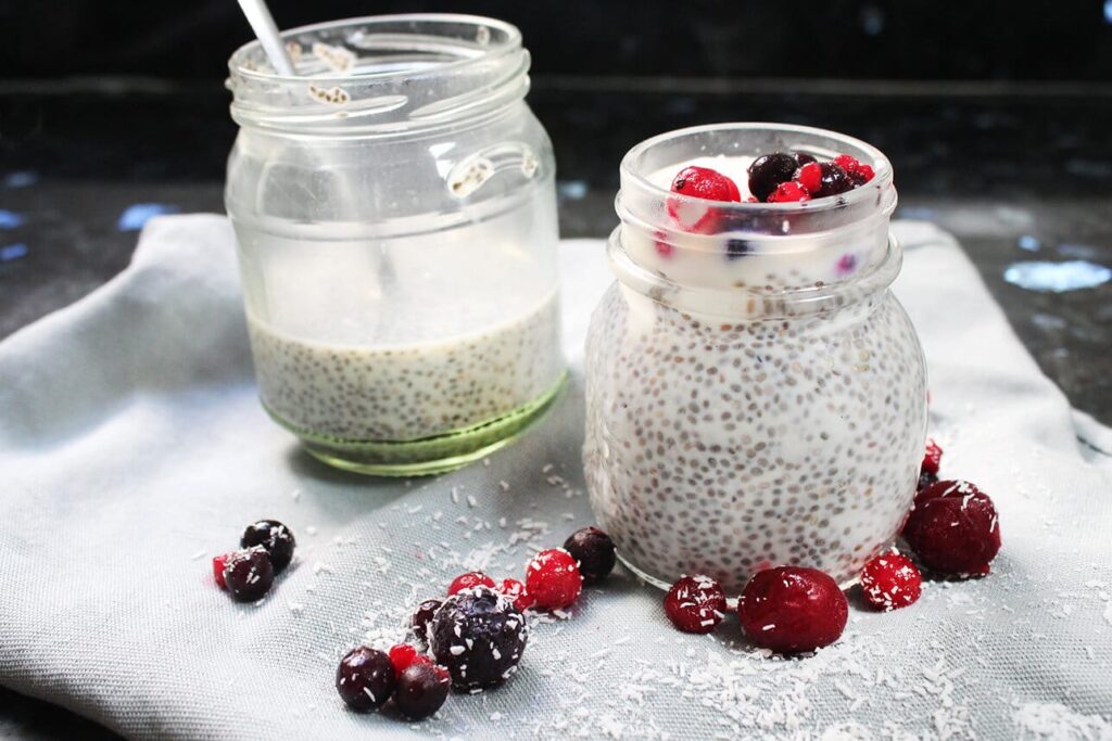Receta de pudín de chía con frutos rojos