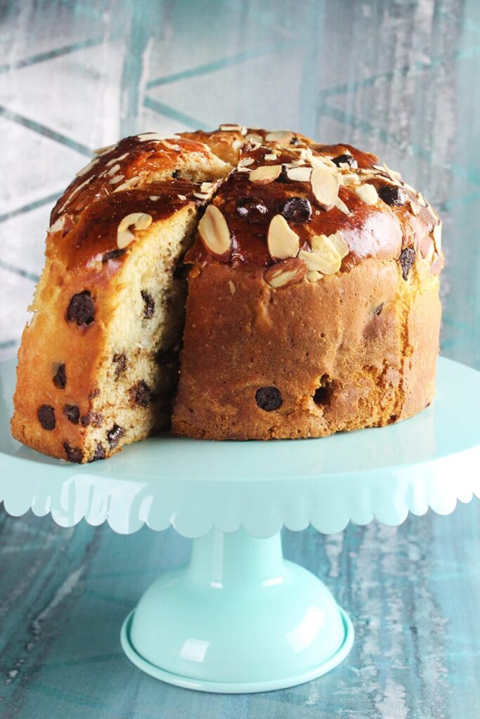Panettone con chispas de chocolate