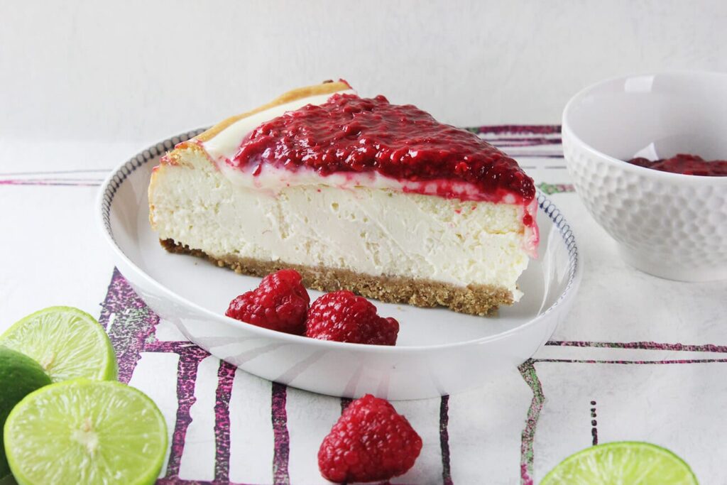 cheesecake de frambuesa y limon