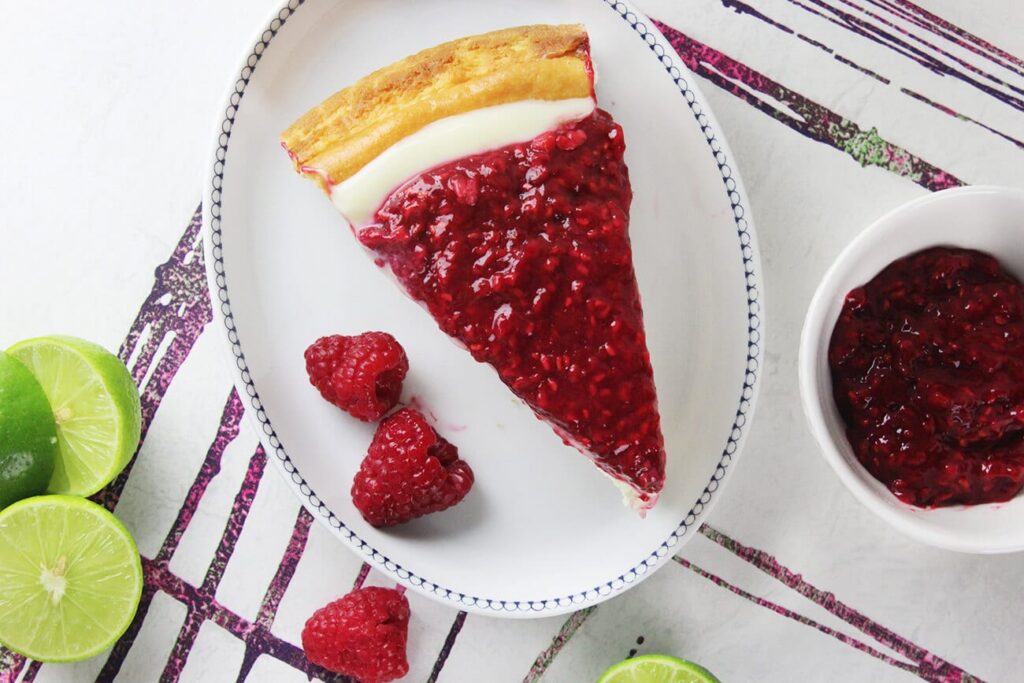 Raspberry lime cheesecake 