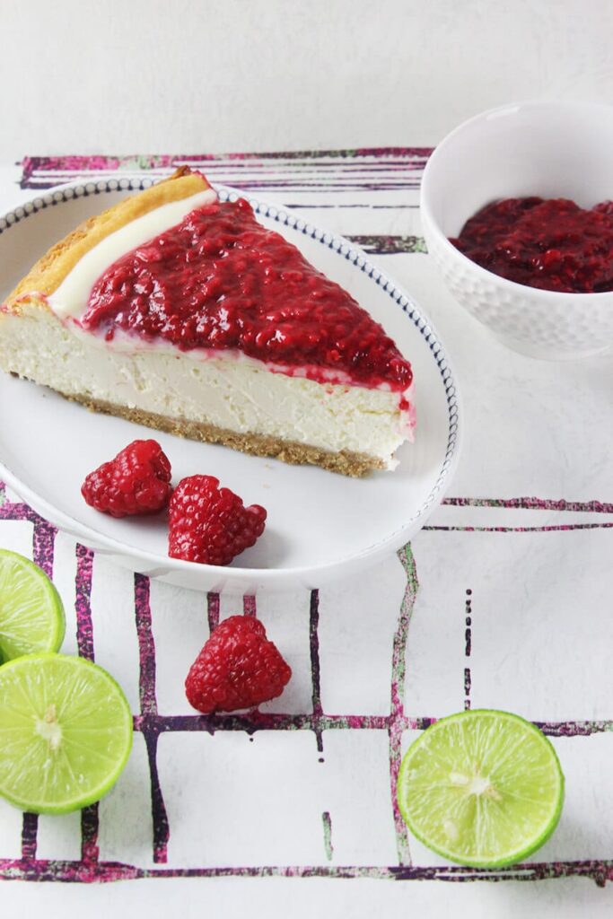 Receta de cheesecake de limon y frambuesa
