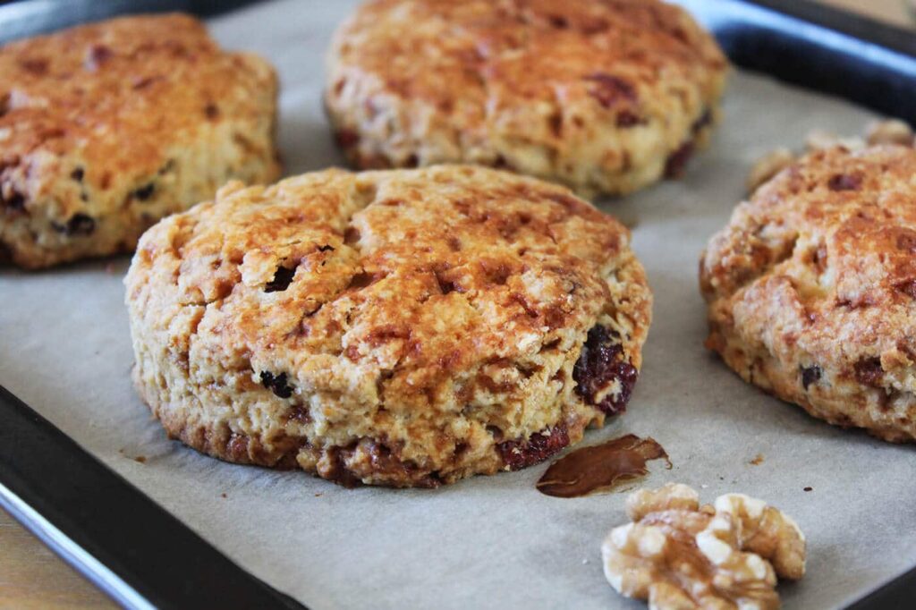Scones rústicos de arándanos