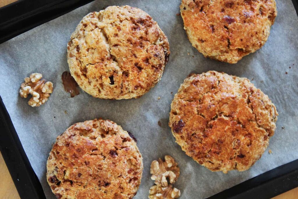 Walnut cranberry scones recipe