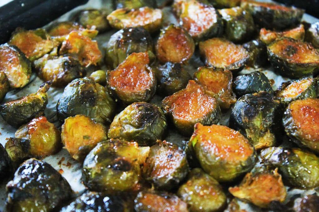 How to make honey sriracha roasted brussels sprouts