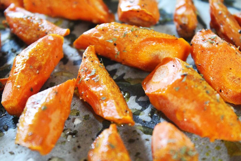 Oven roasted carrots