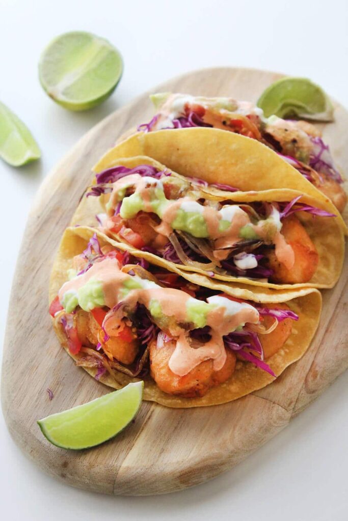 How to make a fish and shrimp tacos