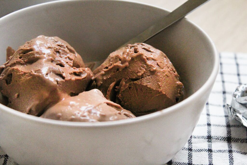 Receta de helado de chocolate