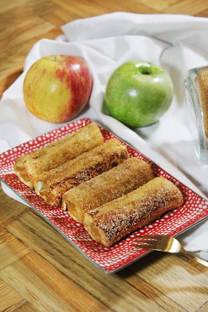 Rollos d epan francés de manzana 