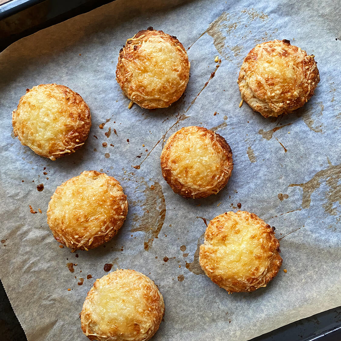 Photograph of the recipe for homemade cheese scones.