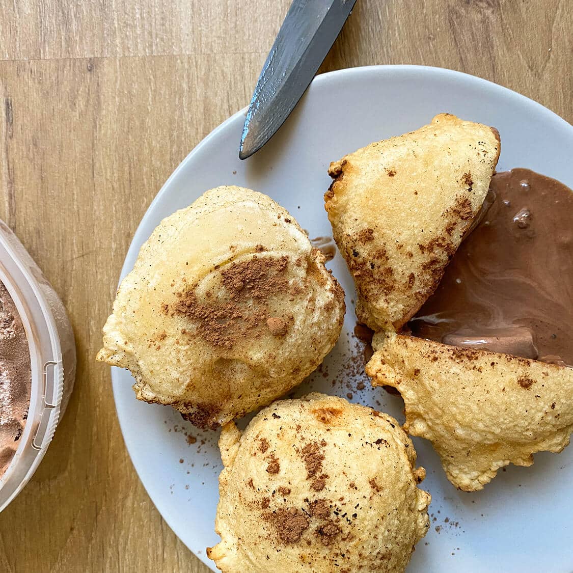Photograph of the recipe for sweet tempura fried ice cream.