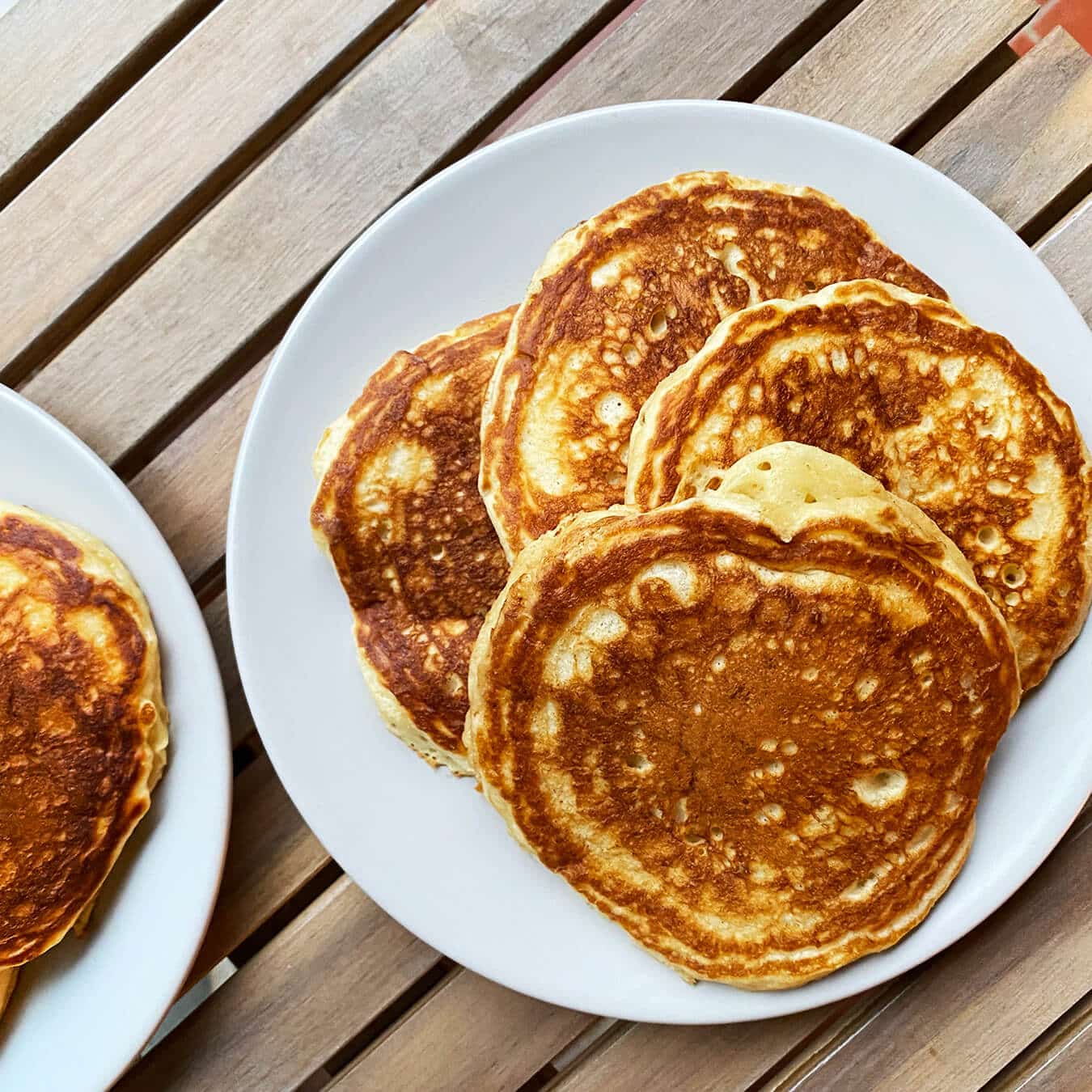 Photograph of the recipe for fluffy buttermilk pancakes.