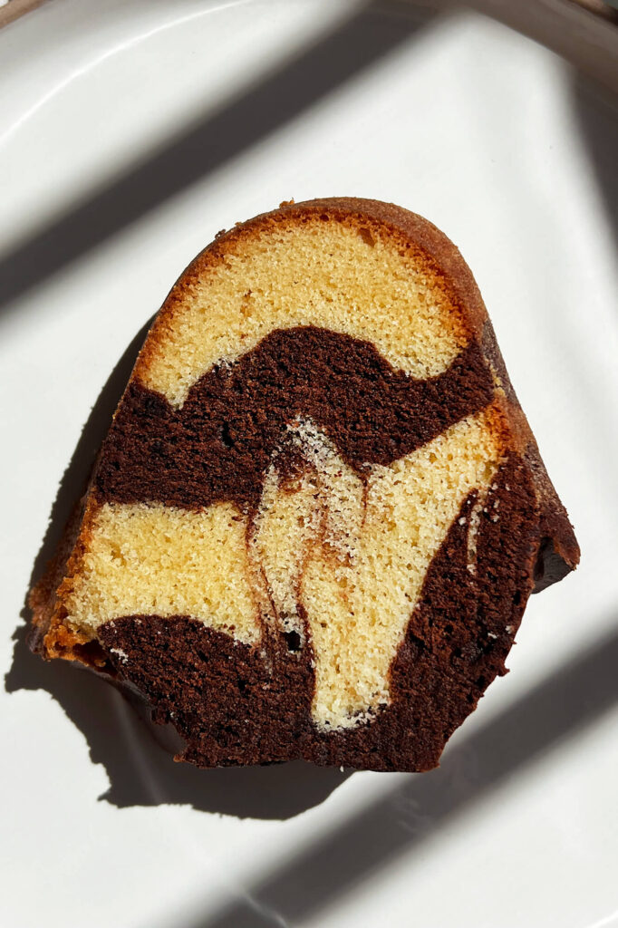 Receta de Panqué marmoleado de vainilla y chocolate