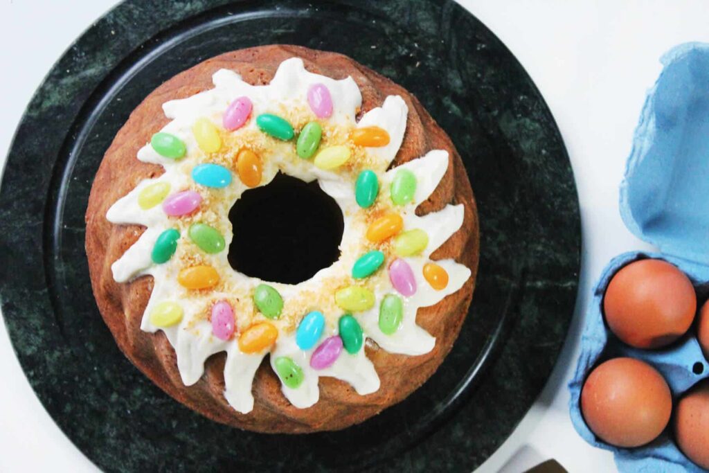 Easter carrot bundt cake