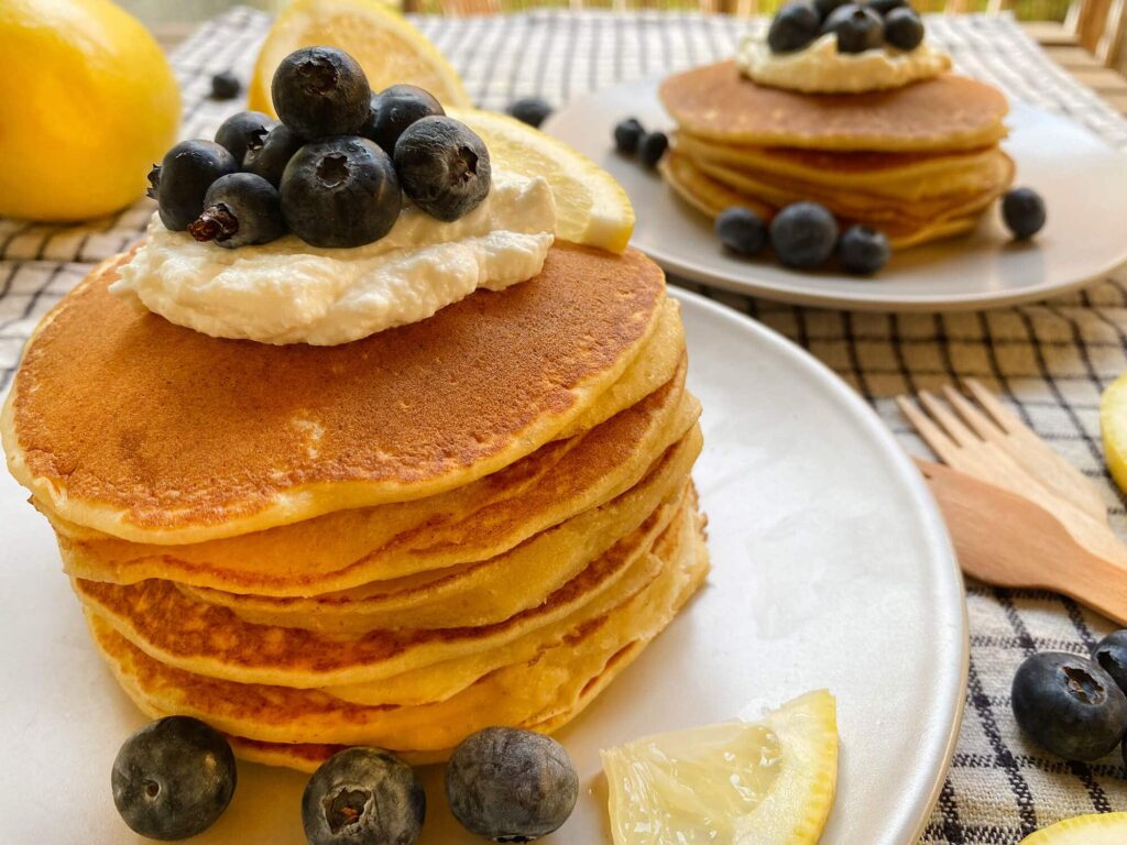 Pancakes de ricotta y limon
