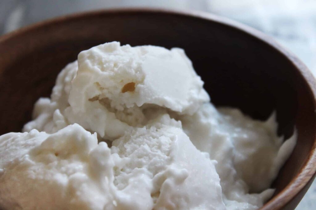 Receta casera de helado de coco