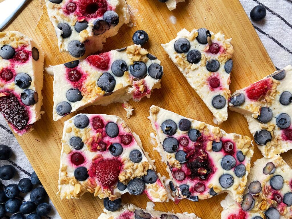 Barks de yogur receta