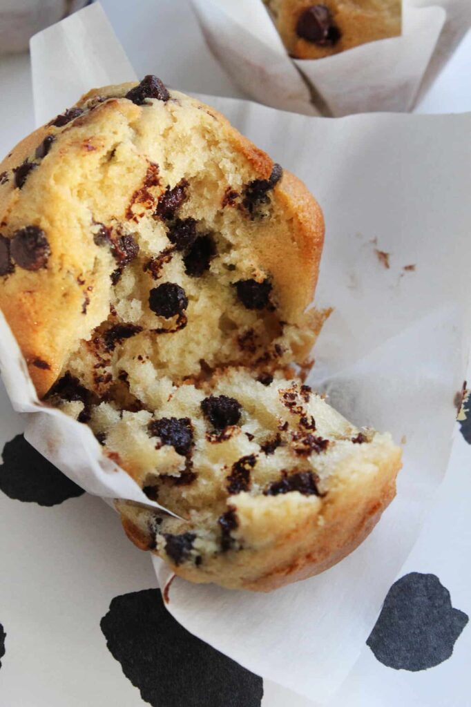 Receta de muffins de chispas de chocolate