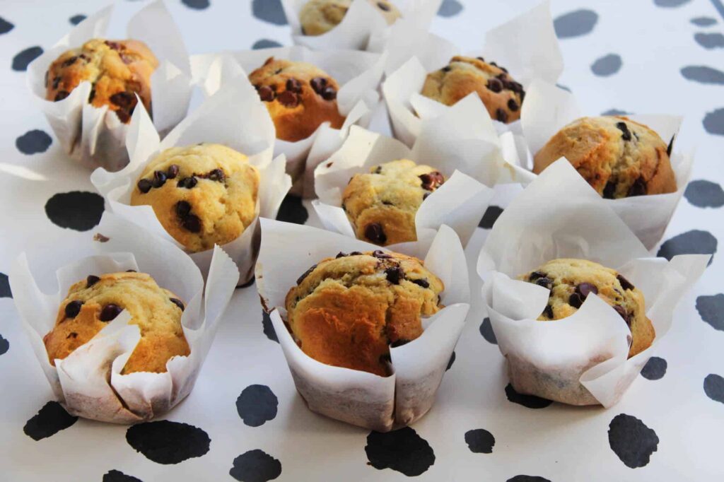 Cómo hacer muffins de chispas de chocolate