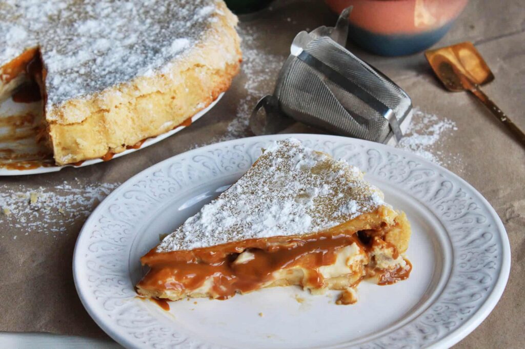 Receta de tarta de ricotta y dulce de leche