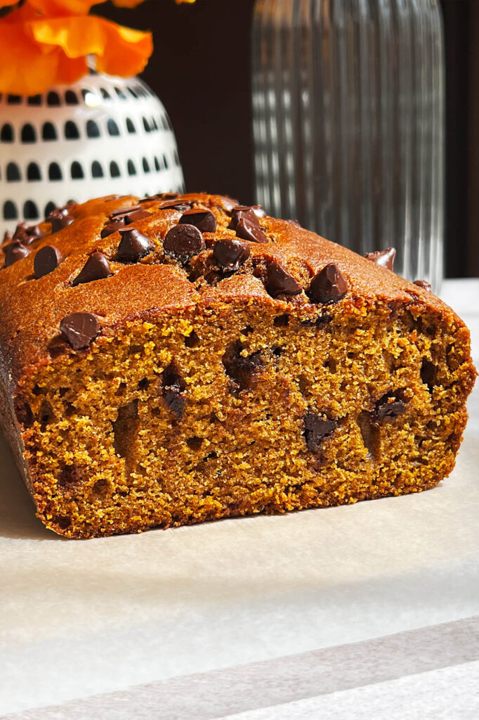 Pan de calabaza con chispas de chocolate