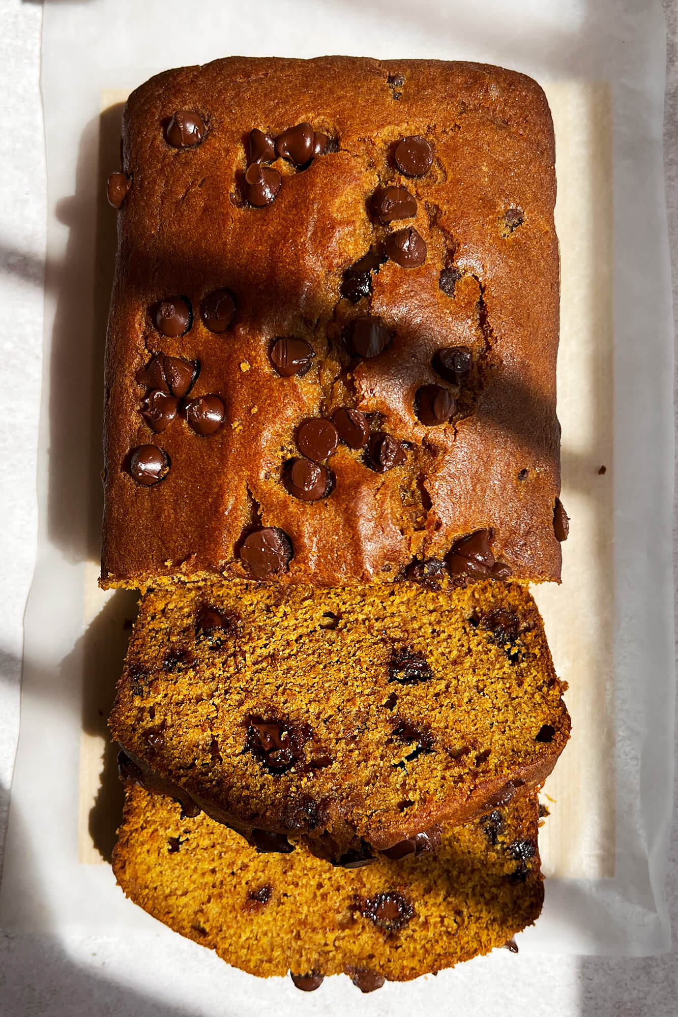 Pumpkin chocolate chip  bread