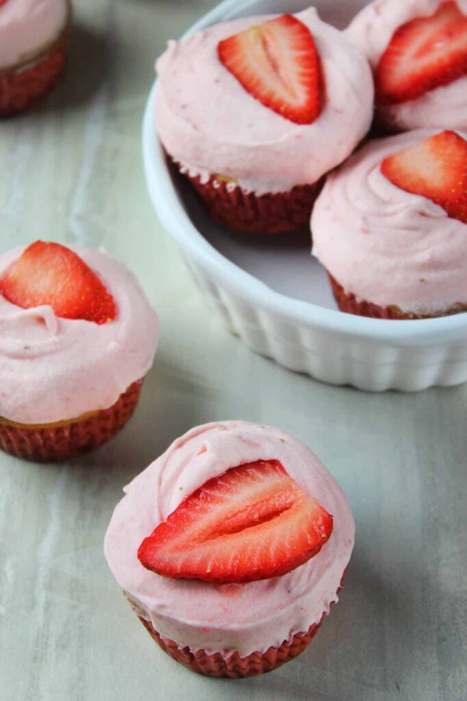 Receta de cupcakes de fresa
