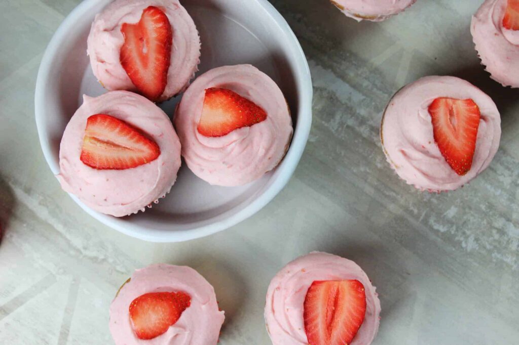 Strawberry cupcakes