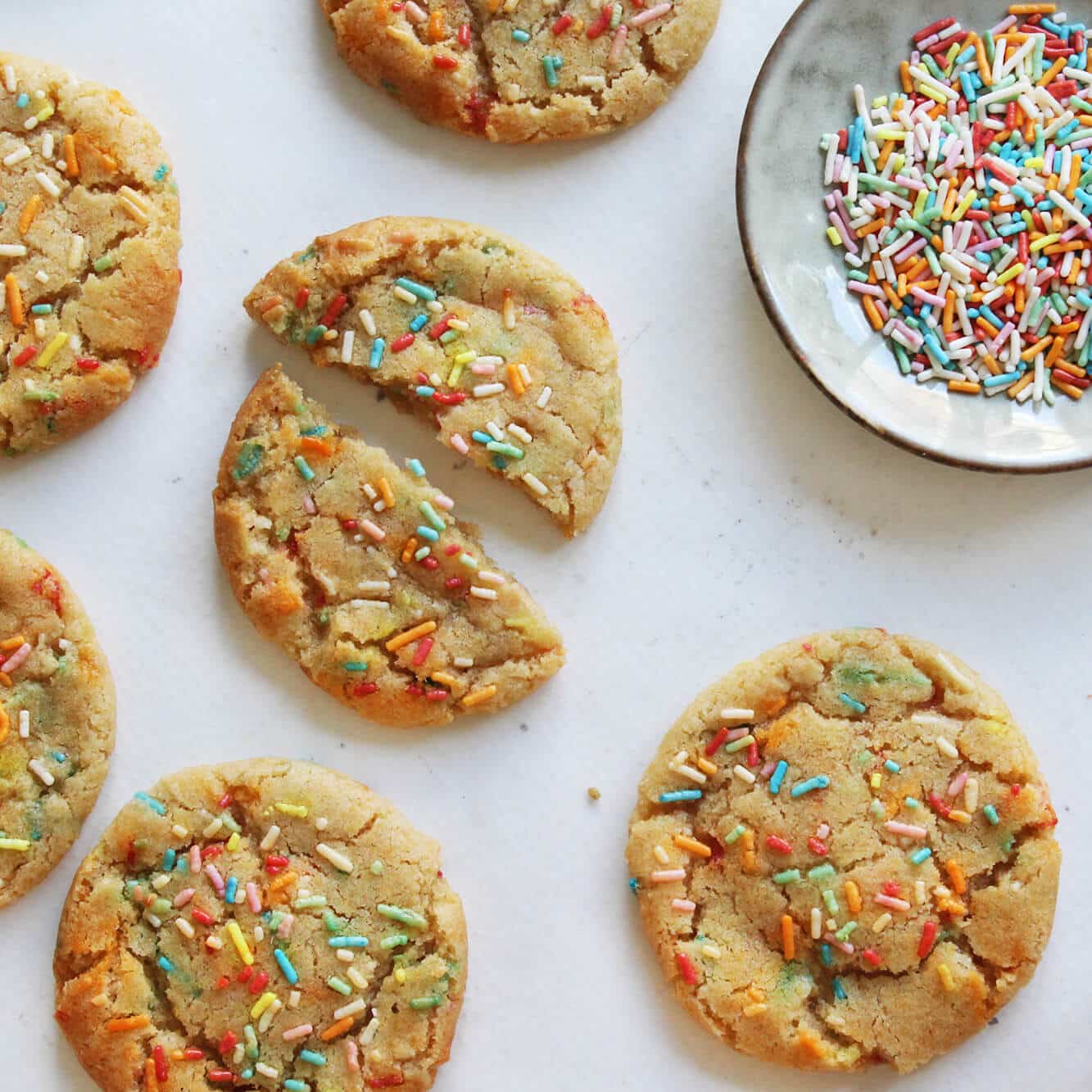 Fotografía de la receta de galletas funfetti.
