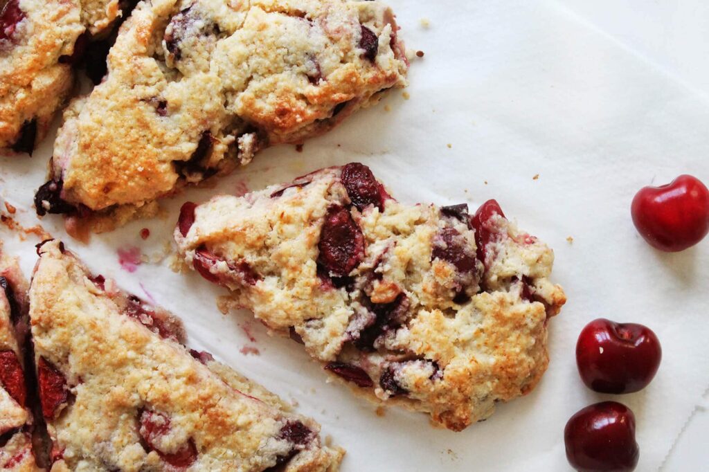 Scones de cereza receta