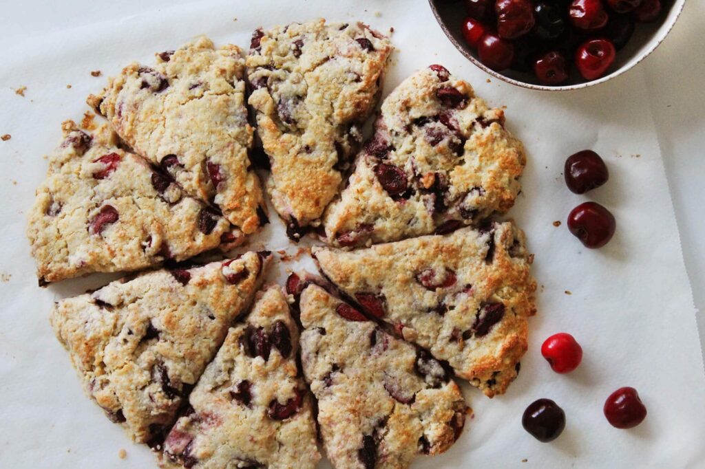 Scones de cereza