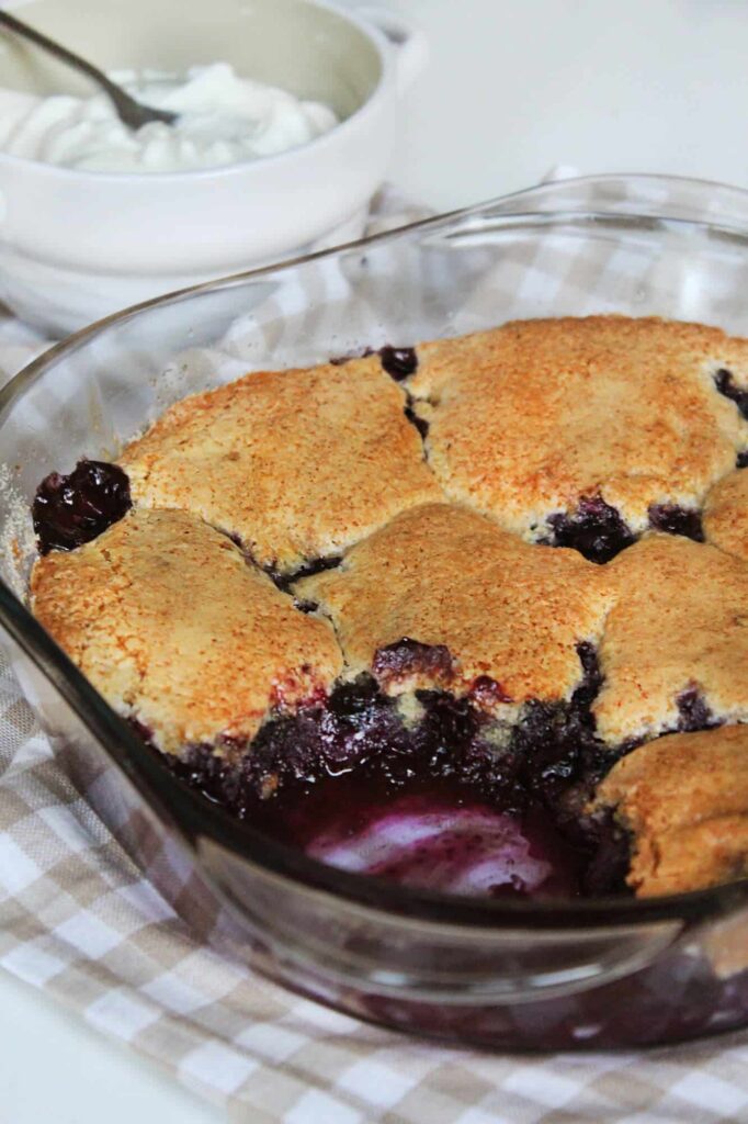 Receta de cobbler de blueberries
